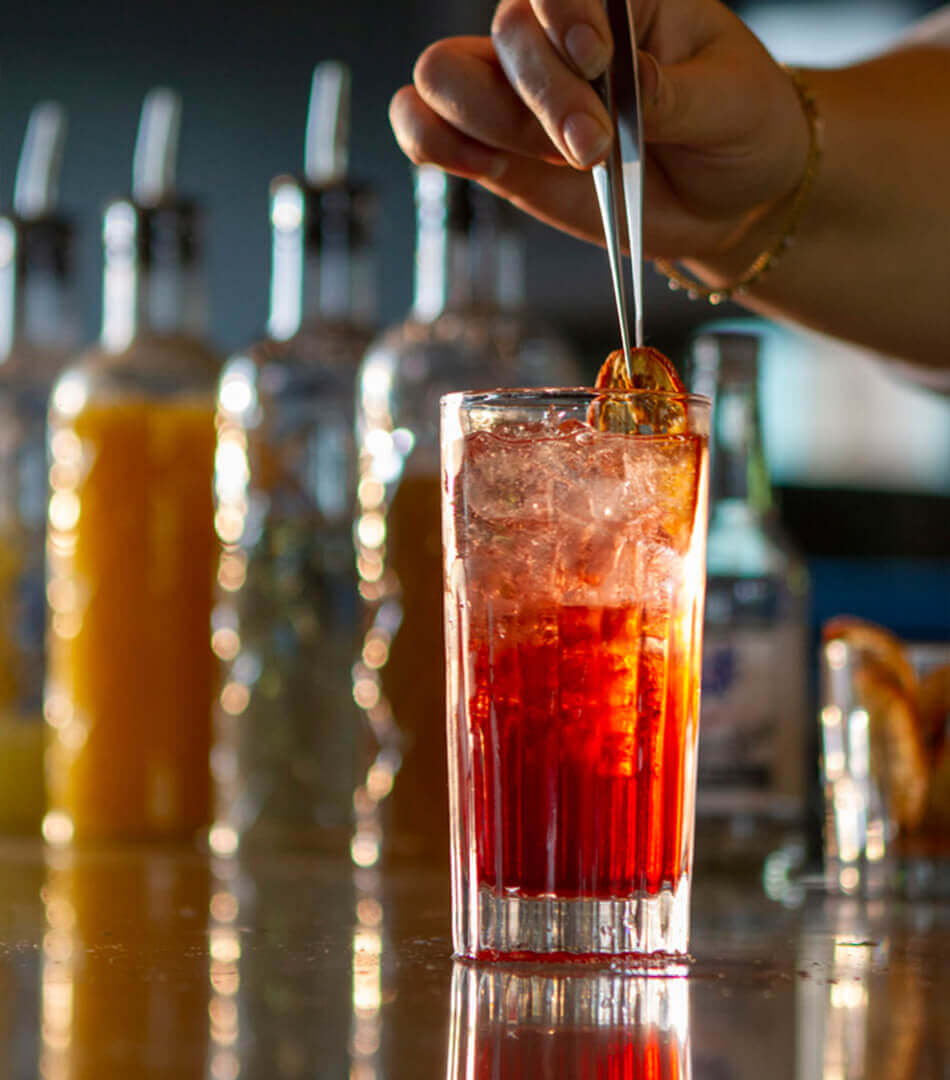 Cleaver and Cocktail restaurant mixologist cocktail garnish